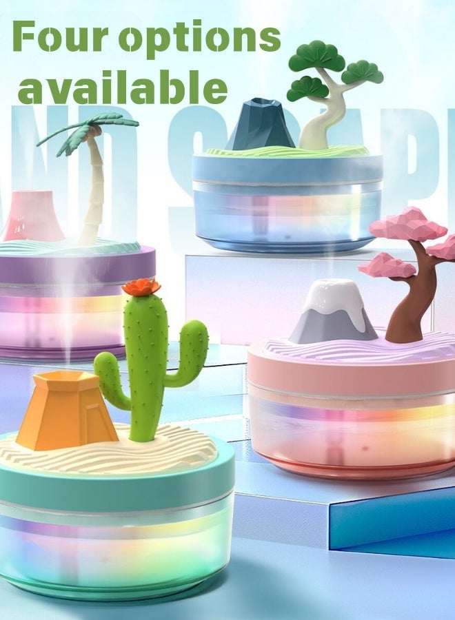 Decorative Coconut Tree Humidifier with 7-Color Night Light, 320ml Top-Fill, Ultra Quiet for Bedroom & Office Desk Decor, Auto Shut-Off - Image 3