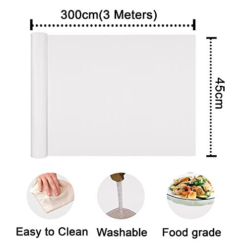 ElastPro (45 cm X 3 m) FrostyWhite EVA Food Grade Washable Anti Slip Mat/Sheet for Fridge, Shelf Liner, Table, Kitchen Drawer mat (Diamond Texture, Frosty White) - Image 2