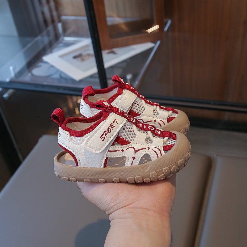 2025 Girls Sandals Soft Sole 1 To 3 Years Old Boy Toddler Shoes Mesh Bun Toe Anti-Kick Toddler Shoes Boys Shoes - Image 5