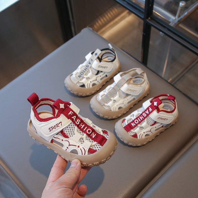2025 Girls Sandals Soft Sole 1 To 3 Years Old Boy Toddler Shoes Mesh Bun Toe Anti-Kick Toddler Shoes Boys Shoes - Image 2