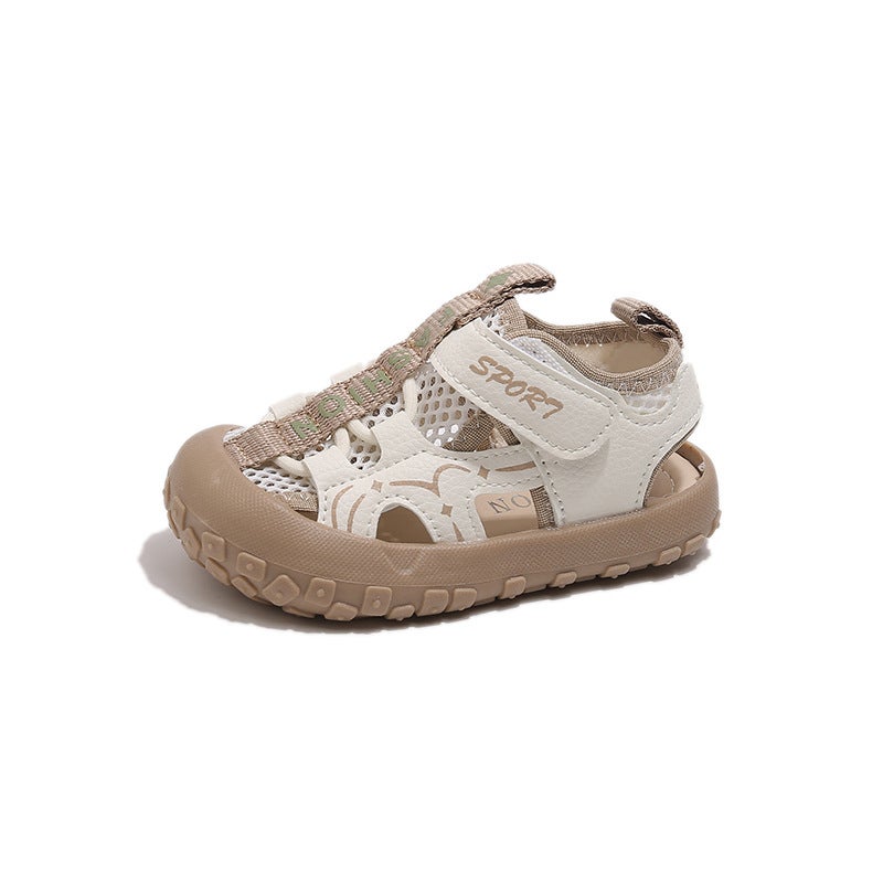 2025 Girls Sandals Soft Sole 1 To 3 Years Old Boy Toddler Shoes Mesh Bun Toe Anti-Kick Toddler Shoes Boys Shoes - Image 1