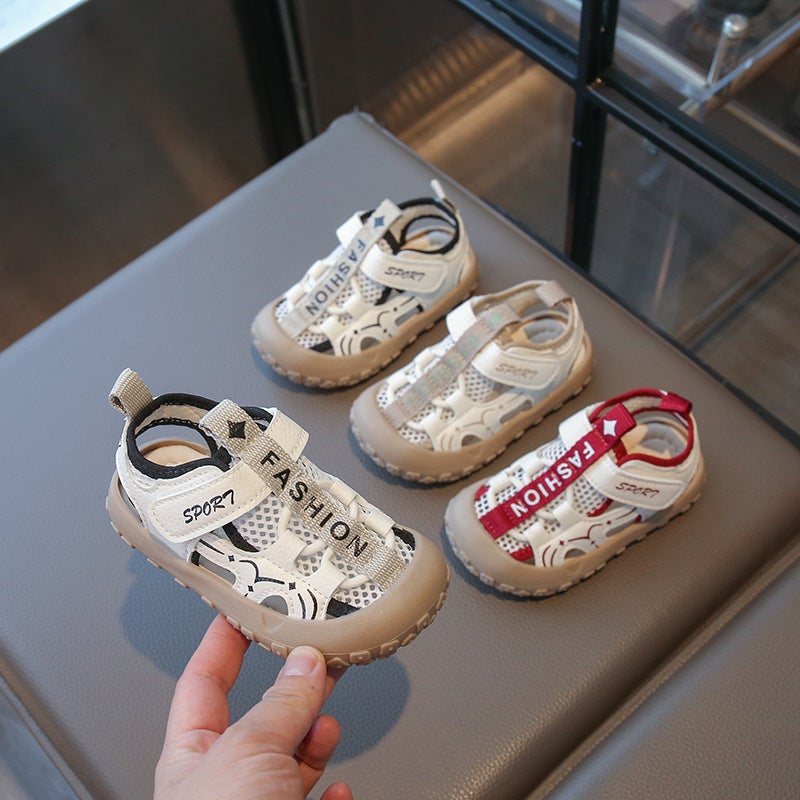 2025 Girls Sandals Soft Sole 1 To 3 Years Old Boy Toddler Shoes Mesh Bun Toe Anti-Kick Toddler Shoes Boys Shoes - Image 3