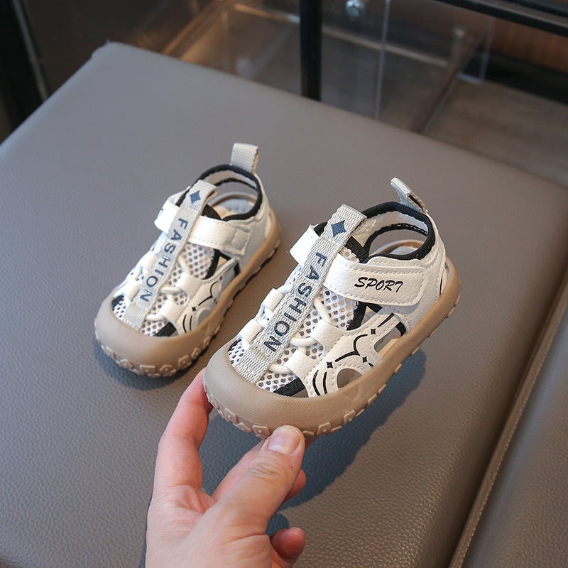 2025 Girls Sandals Soft Sole 1 To 3 Years Old Boy Toddler Shoes Mesh Bun Toe Anti-Kick Toddler Shoes Boys Shoes - Image 4
