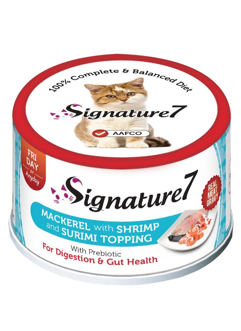 Signature7 - Wet food for cats mackerel and shrimp 70g - Image 1