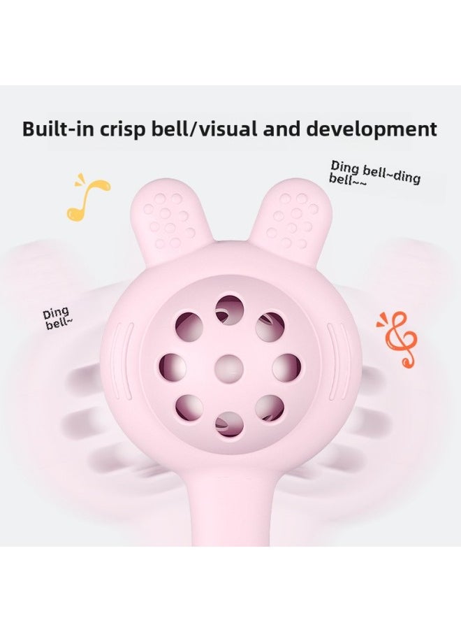 Generic - Baby's Hand-Scratch Ball Rattle Toy 0-1 Year Old Children Can Gnaw Gum 3-6 Months Baby Can Grasp Training-Color: Bear Silicone Hand Bell - Image 1