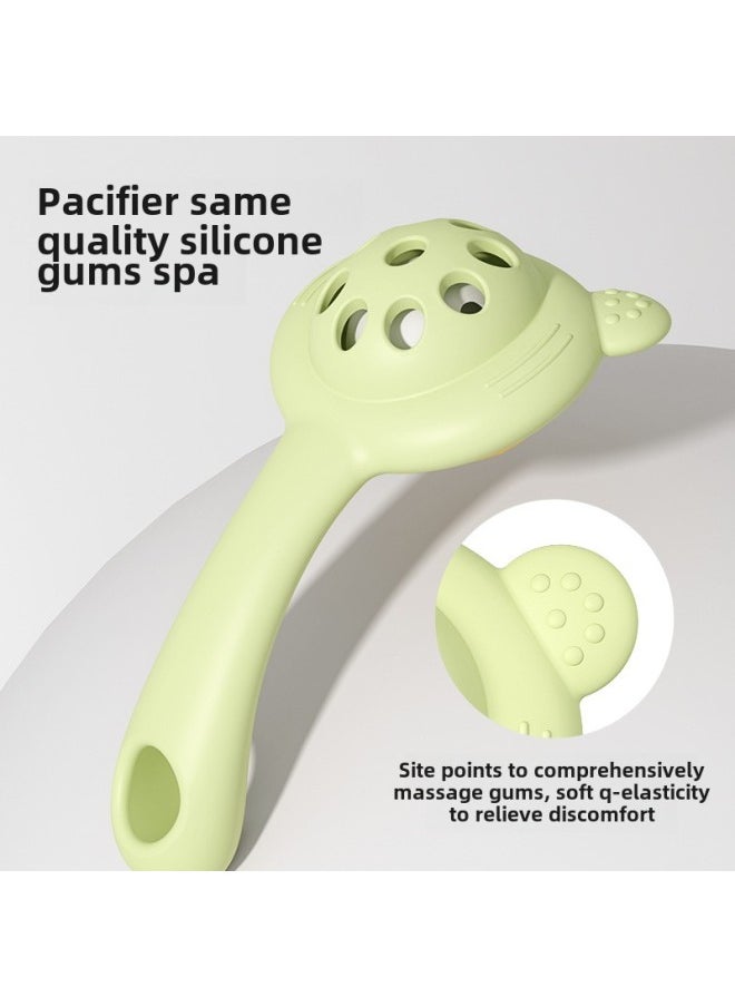 Generic - Baby's Hand-Scratch Ball Rattle Toy 0-1 Year Old Children Can Gnaw Gum 3-6 Months Baby Can Grasp Training-Color: Bear Silicone Hand Bell - Image 1