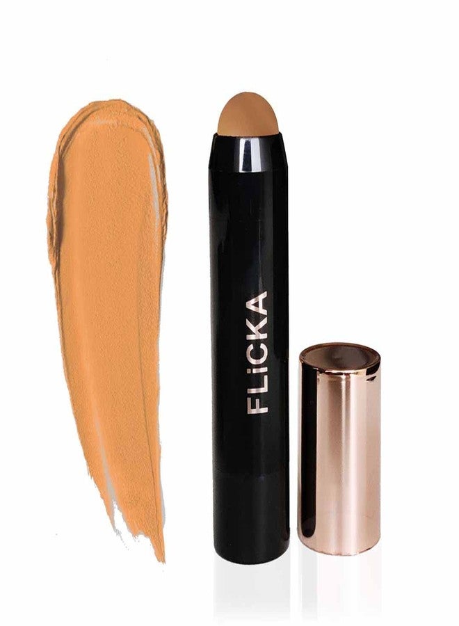 FLiCKA Masterstroke Makeup Stick Foundation to Conceal & Cover, Full Coverage| Enriched With Almond, Avocado Oil & SPF| For All Skin Types| 04 Walnut, 8g - Image 1