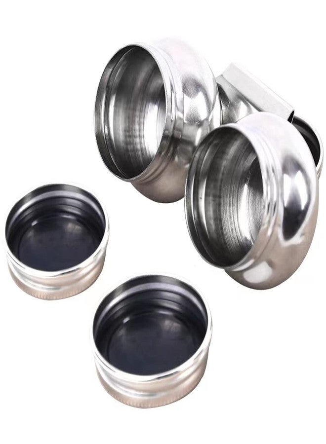 Ecjiuyi Stainless Steel Palette Cup with Lid, Portable Travel Double Dipper Oil Painting Pot Container, No Leakage, Can Clip on Palette - Image 5