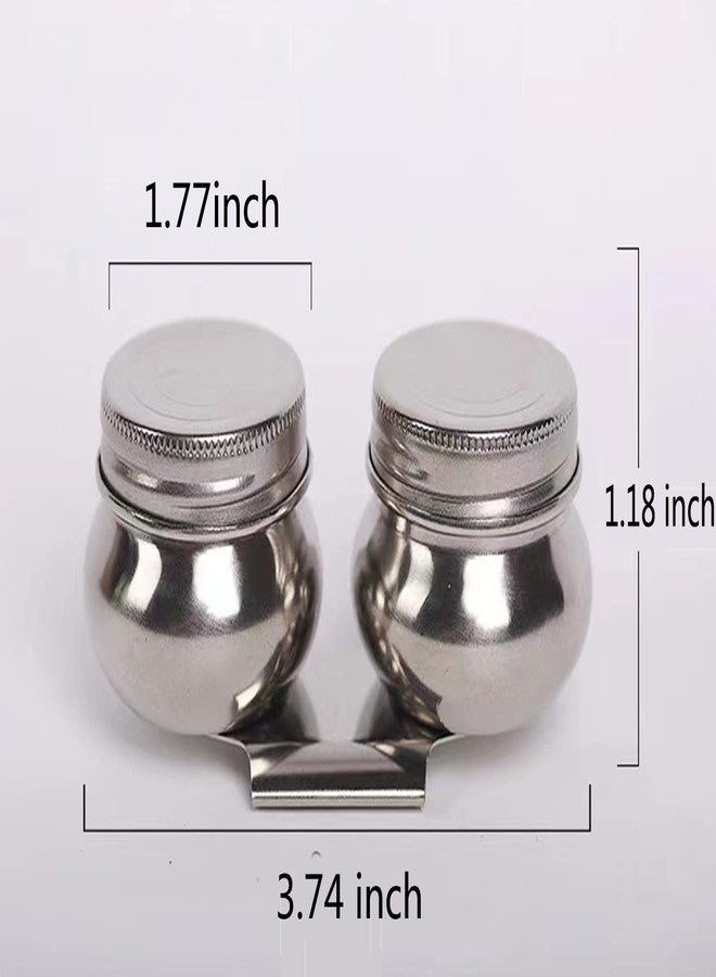 Ecjiuyi Stainless Steel Palette Cup with Lid, Portable Travel Double Dipper Oil Painting Pot Container, No Leakage, Can Clip on Palette - Image 2