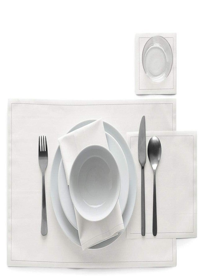 MY DRAP Washable and Reuseable Cloth Lunch Napkins - 8 x 8 in - (25 Units Per Roll, Cotton Cream) - Image 2