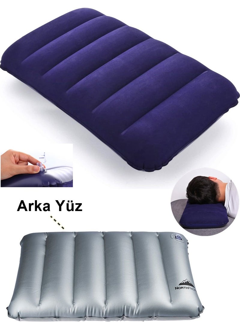 INTEX - Inflatable Pillow - Travel Pillow - Camping Pillow - Inflatable Pillow - Inflatable Velvet Pillow - Sea Pillow - Beach Pillow - Image 1
