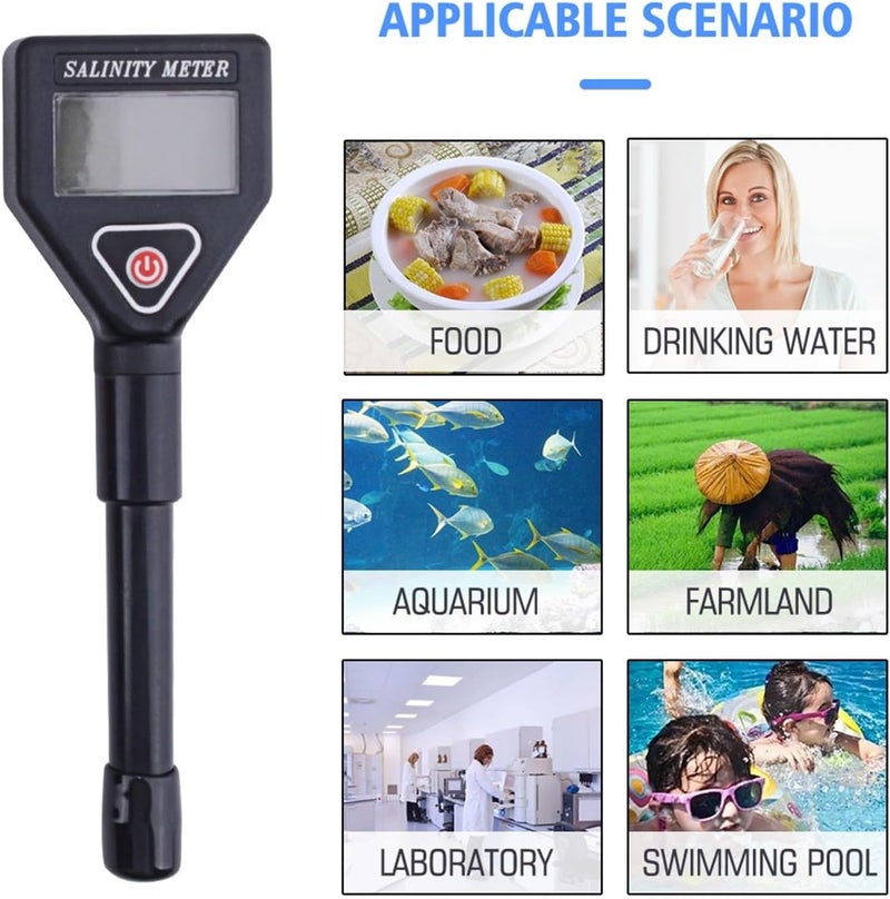 Water Meter, Portable Salinity Meter Salinometer Halometer Salt Gauge Salty Brine Seawater Food Salinity Tester Salt Concentration - Image 5