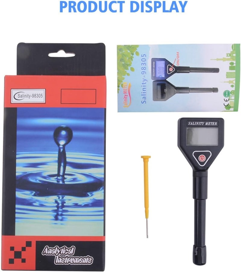 Water Meter, Portable Salinity Meter Salinometer Halometer Salt Gauge Salty Brine Seawater Food Salinity Tester Salt Concentration - Image 2