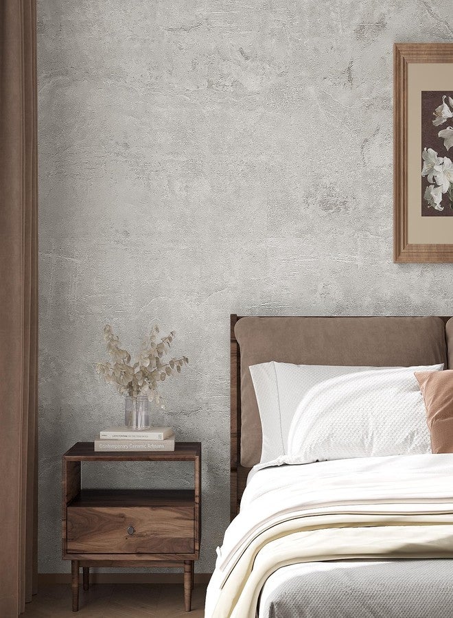 VaryPaper Industrial Limewash Concrete Wallpaper Peel and Stick for Bedroom Bathroom 15.7" x 78.7" Self Adhesive Grey Cement Wallpaper Waterproof Removable Concrete Contact Paper for Countertops Walls - Image 3
