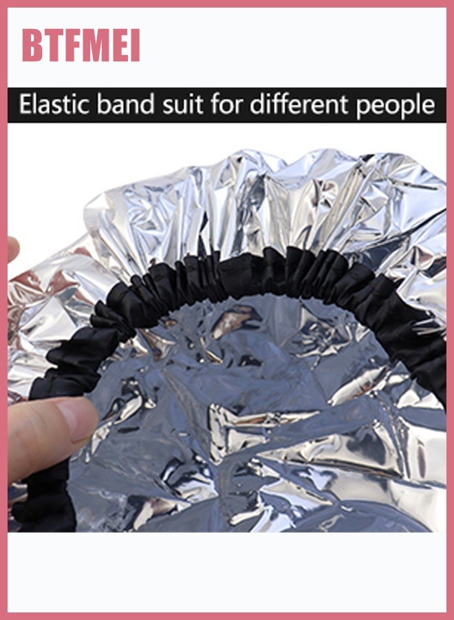 BTFMEI Thermal Hair Heat Cap for Deep Conditioning with Aluminum Foil Inner Layer Reusable Steaming Hair Treatment Cap for Oil Treatment Hair Mask Home and Salon Use - Image 3