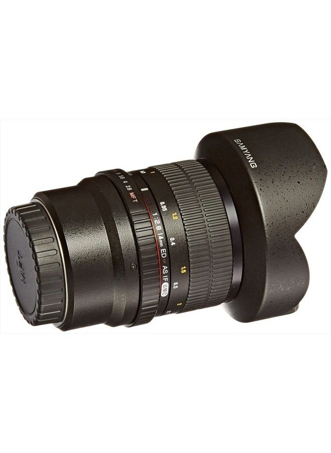 Samyang - SY14M-MFT 14mm F2.8 Ultra Wide Micro Four-Thirds Mount Fixed Lens for Olympus/Panasonic Micro 4/3 Cameras - Image 1