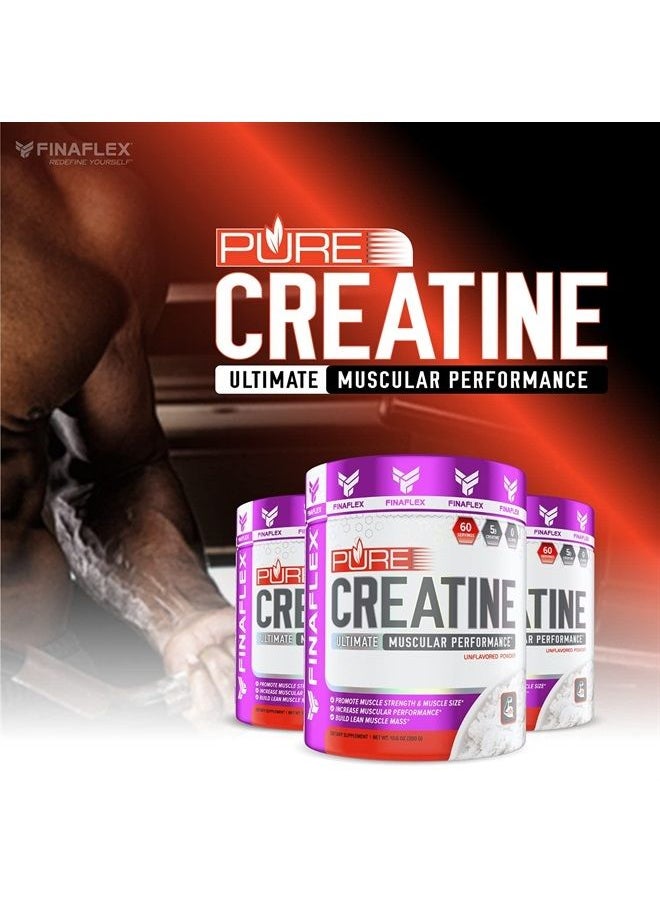 FINAFLEX - Pure CREATINE Powder Micronized Monohydrate, Build Lean Muscle Mass, Muscular Performance, Increase Size 5g Serving (Optimum Level), 60 SVG - Image 1