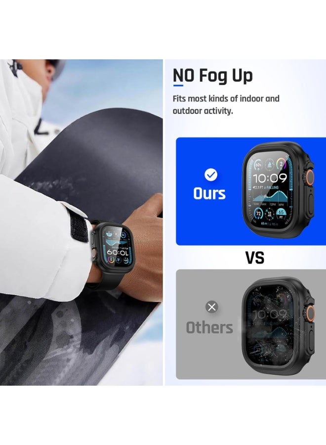 MIGOFAST Apple Watch Series 11/10 Screen Protector 46mm, Hard Bumper with Tempered Glass for Apple Watch Series 11 Cover 46 mm Black - Image 5