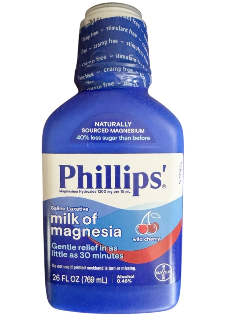Phillips' Saline Laxative Milk of Magnesia, Wild Cherry, 26 fl oz  - Image 1
