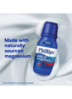 Phillips' Milk of Magnesia Liquid Laxative, Wild Cherry Flavor, Stimulant & Cramp Free Relief of Occasional Constipation, #1 Milk of Magnesia Brand 26 oz.  - Image 3