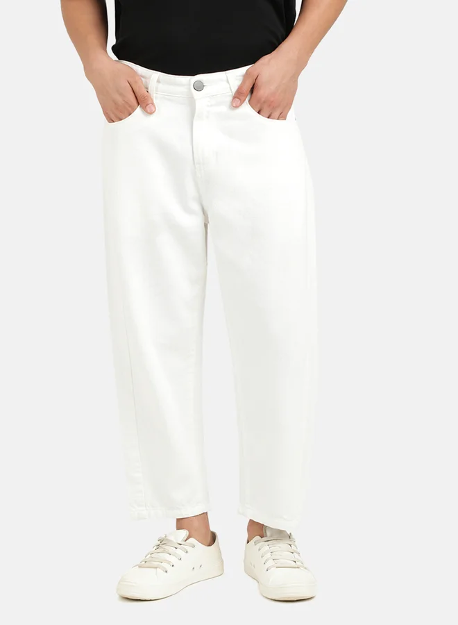 Take Two Styli Men Pure Cotton Loose Fit Crop Jeans By Bene Kleed
