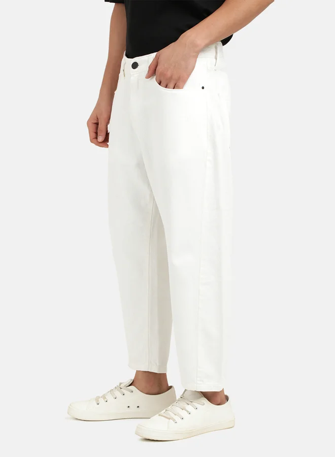 Take Two Styli Men Pure Cotton Loose Fit Crop Jeans By Bene Kleed