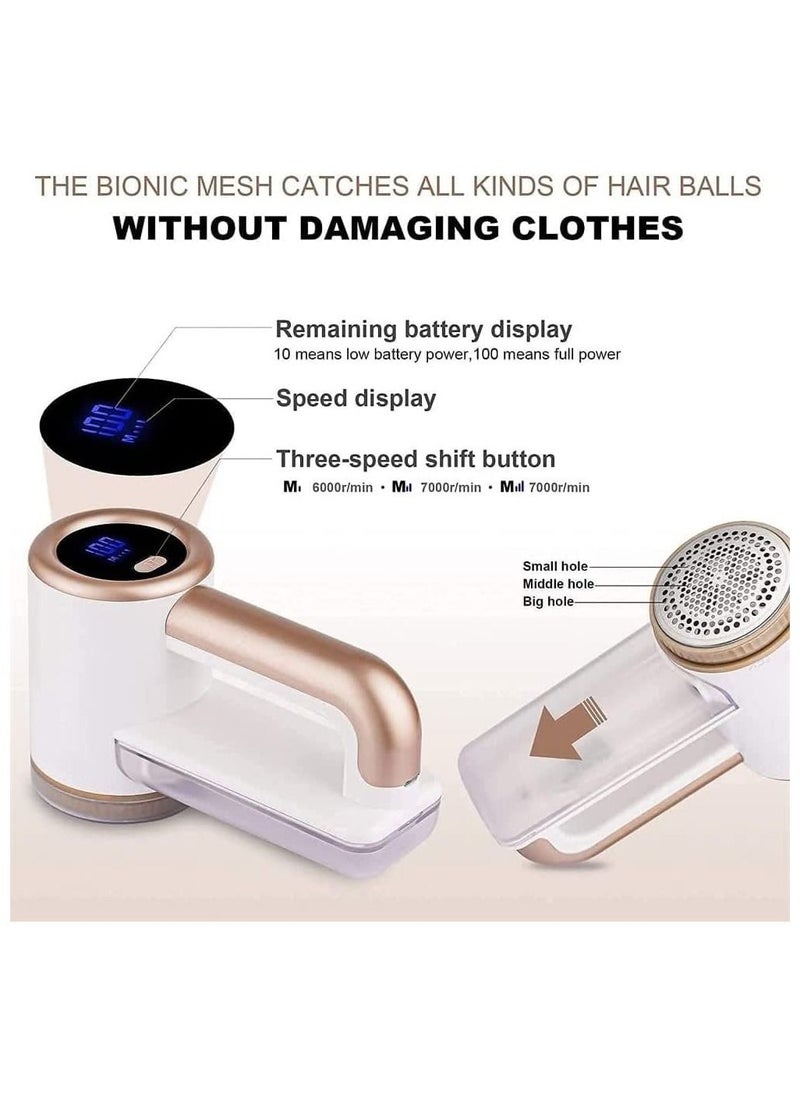 SYOSI - Fabric Shaver, Electric Commercial Lint Remover with LED Display and Big Trash Box 3-Speeds for Removing Fuzz and Pill from Clothes - Image 1
