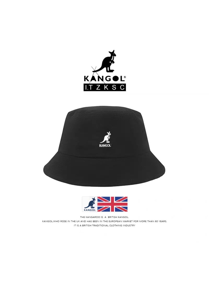 Kangol Cotton Flat Crown Bucket Hat, Casual Fashion Sun Hat, Unisex Daily Wear Fisherman Cap - Image 1