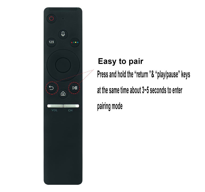 Vinabty BN59-01298E Replaced Voice Remote fit for Samsung Smart TV NU7400 NU8000 NU8500 BN59-01298D UA55NU7400W UA55NU8000W UA55NU8500W UA65NU7400W UA65NU8000W UA65NU8500W UA75NU8000W UA82NU8000W - Image 4