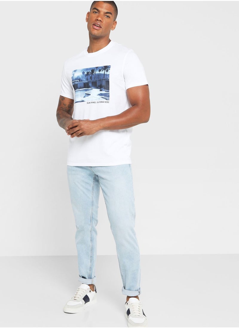 Celio - Coslim4 Light Wash Slim Fit Jeans - Image 1