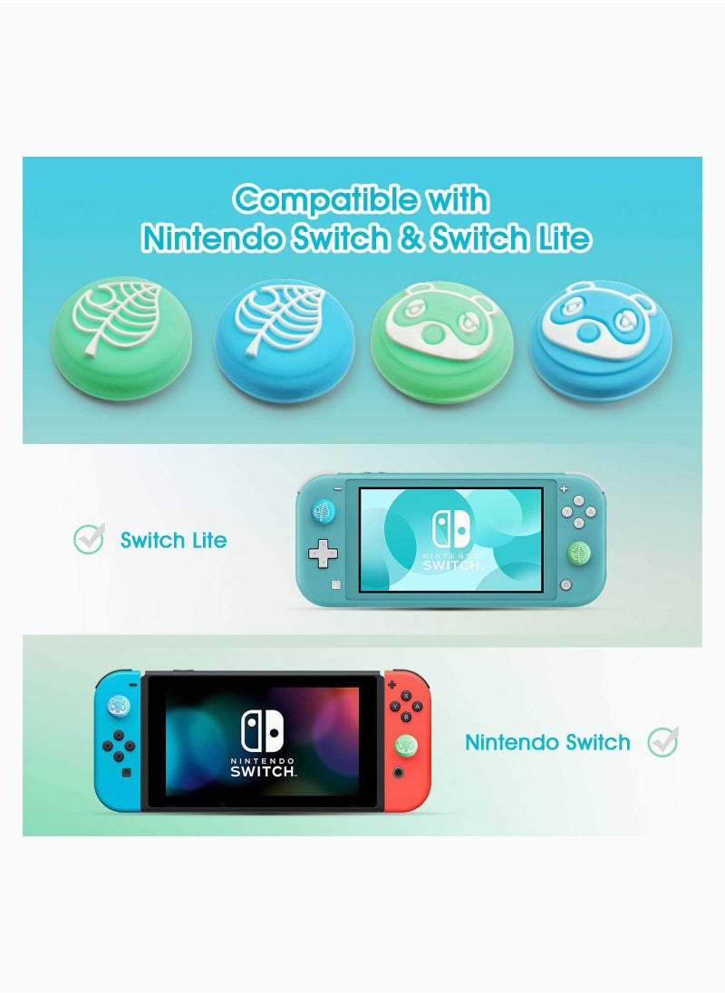 SYOSI - Thumb Grip Cap, Analog Stick Caps for Nintendo Switch/Switch Lite, Daugee Switch Thumbs Grips Caps Soft Silicone Joystick Cover for Joy-con Controllers Animal Crossing Theme 4Packs - Image 1