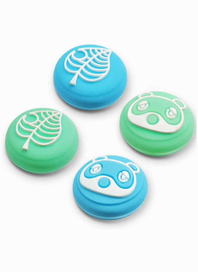 SYOSI - Thumb Grip Cap, Analog Stick Caps for Nintendo Switch/Switch Lite, Daugee Switch Thumbs Grips Caps Soft Silicone Joystick Cover for Joy-con Controllers Animal Crossing Theme 4Packs - Image 1