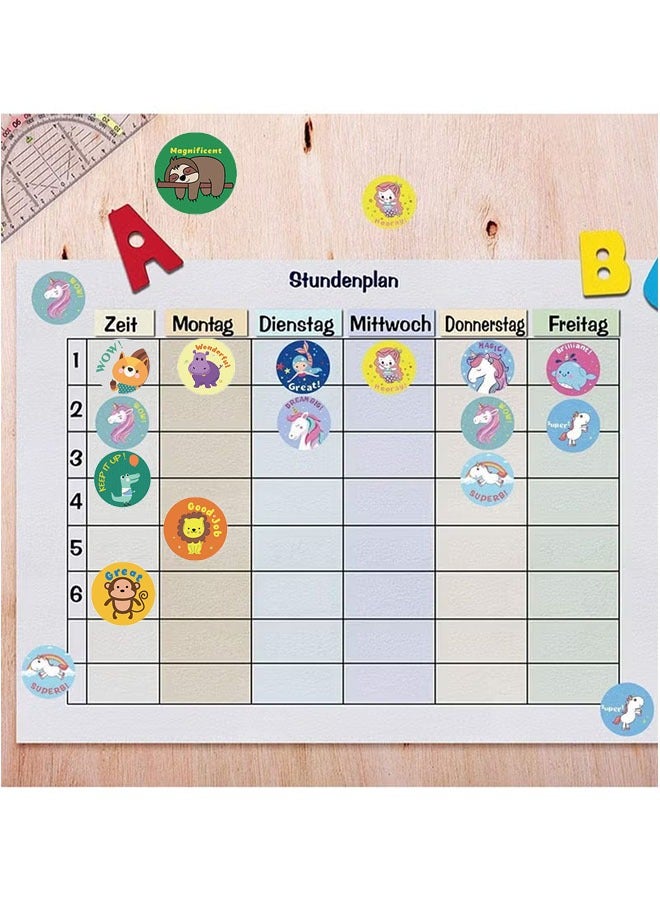 2000PCS reward stickers, teacher reward stickers school stickers 4 roll motivational stickers in 24 designs for children students teachers classroom - Image 2