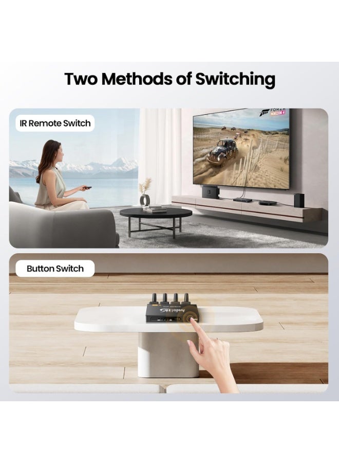 3 Port HDMI 2.1 Switch, 8K HDMI Switch 3 In 1 Out, HDMI Switch 4K@120Hz, HDMI Switcher Selector With Remote Support Auto Switch, Vision/Atmos, 8K@60Hz, 48Gbps, HDR, HDCP2.3 - Image 3