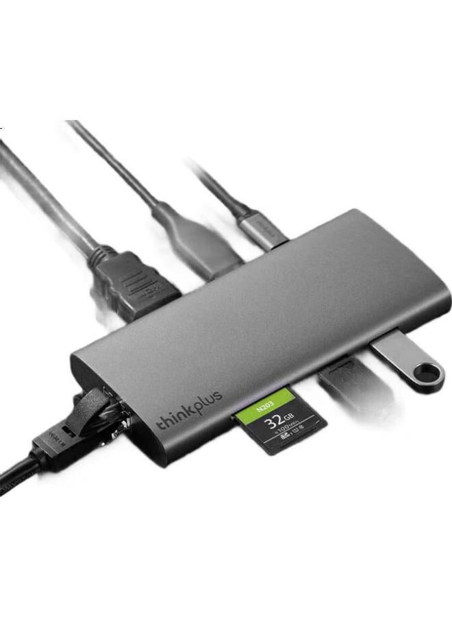 thinkpad Lenovo Type-C Expansion Dock, Usb Hub, Rj45 Gigabit Ethernet Adapter, Hdmi Converter, Pd Fast Charging, Laptop Expansion Dock, Metal Lc07-R - Image 2