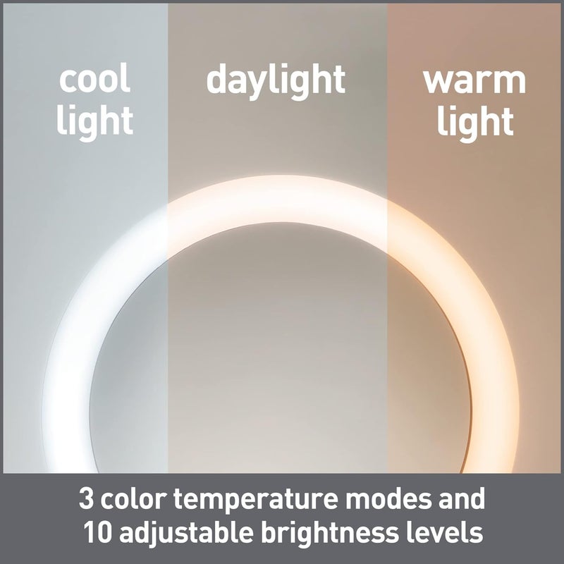 Realspace 6 LED Ring Light With ClipOn Monitor Mount Or Tripod Stand Adjustable 958H Black - Image 5