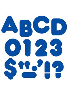Trend Enterprises Trend Royal Blue 4" Casual Uppercase Ready Letters, Bulletin Board Decor, 4-Inch, 72 Pieces  - Image 1