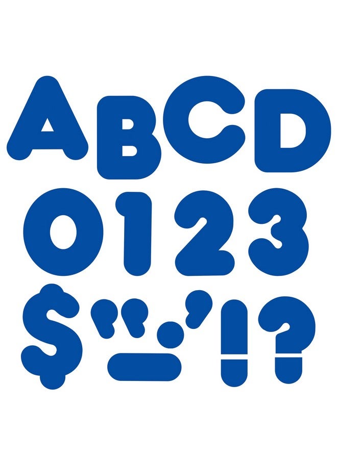 Trend Enterprises Trend Royal Blue 4" Casual Uppercase Ready Letters, Bulletin Board Decor, 4-Inch, 72 Pieces - Image 1