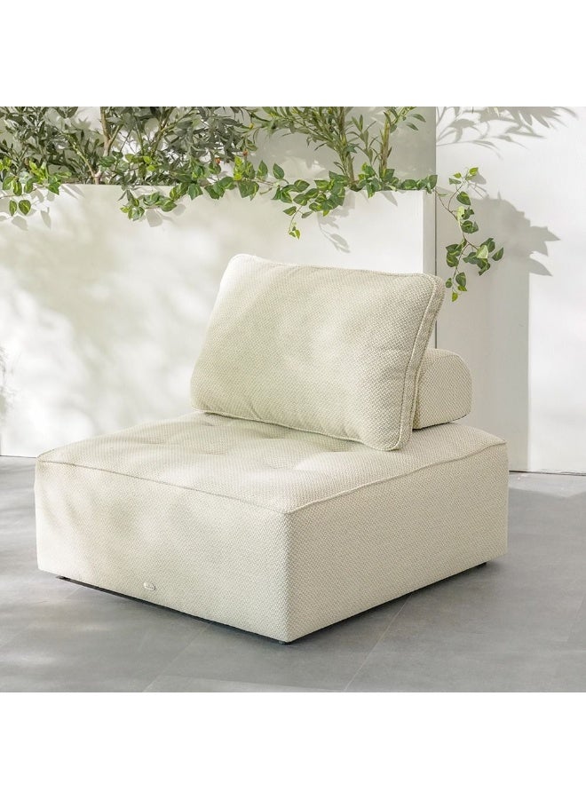 DANUBE HOME Delight Modular Sofa Single Seater odular Sofa I Accent Chair I Modern Design One Seat Sofas I Comfortable Living Room Seating Furniture For Home - Beige - Image 3