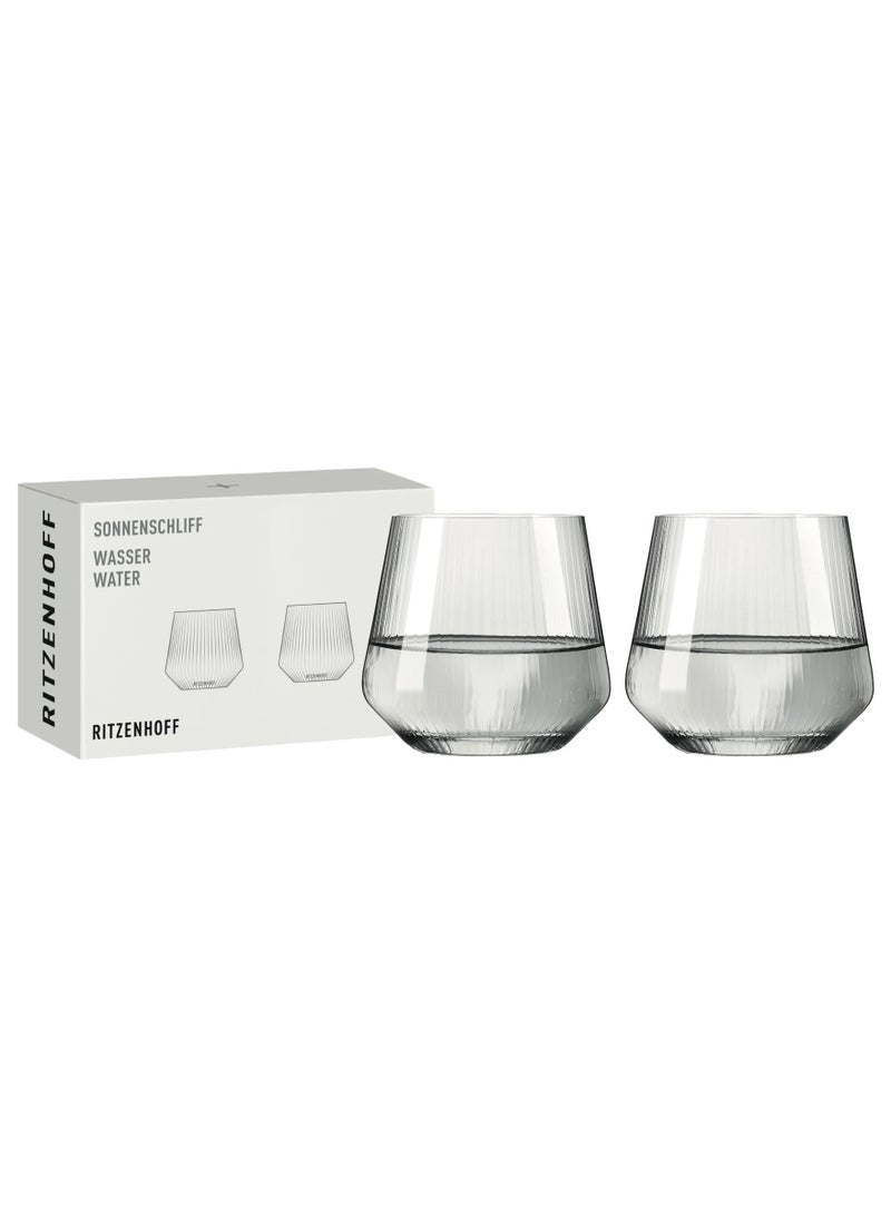 RITZENHOFF Premium Crystal Water Glasses – 2 Piece Set (420 ml), Elegant Drinking Glasses, Exclusive Gift Box, Made in Germany - Image 1