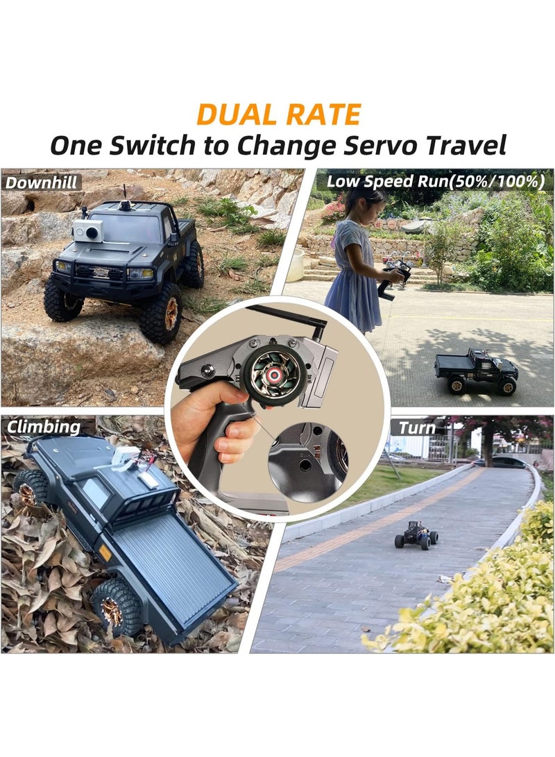 Radiolink RC6GS V3 7 Channels RC Transmitter and Gyro Receiver R7FG, 2.4Ghz Surface Radio Controller for RC Crawler, Drifting Cars, Buggy Cars, and Boats - Image 5