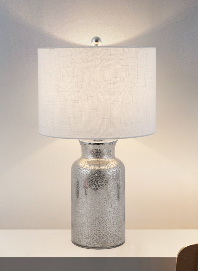 YATAI LIGHTING مصباح طاولة LED مع ظل قماشي، لمبة E27 مشمولة، 3 درجات حرارة لونية مع مفتاح دوار للمس، مناسب لجانب السرير، غرفة المعيشة، مكتب الدراسة، المكتب المنزلي - Image 1