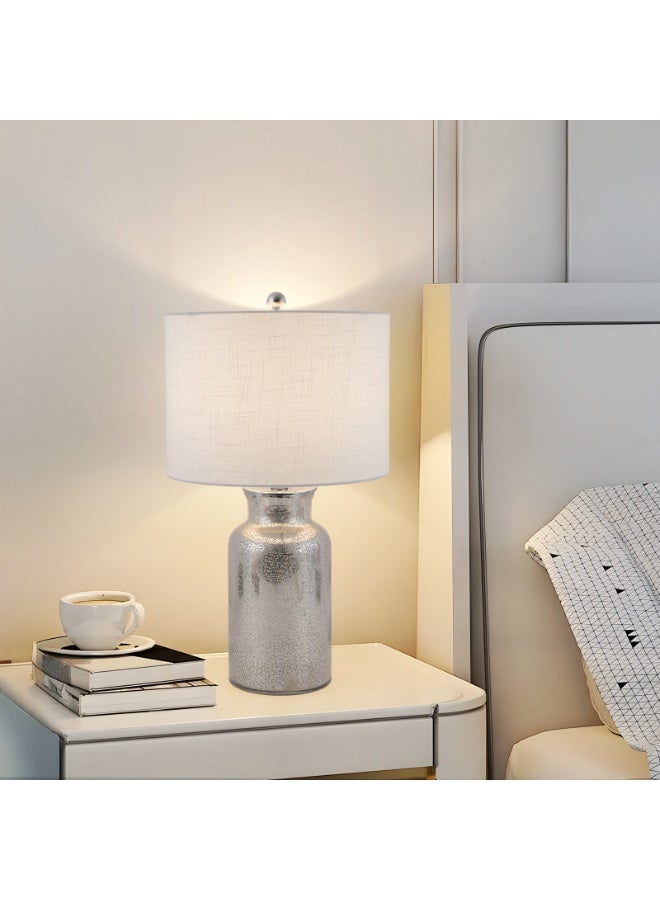 YATAI LIGHTING مصباح طاولة LED مع ظل قماشي، لمبة E27 مشمولة، 3 درجات حرارة لونية مع مفتاح دوار للمس، مناسب لجانب السرير، غرفة المعيشة، مكتب الدراسة، المكتب المنزلي - Image 5