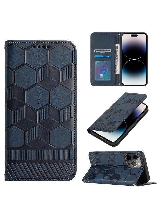 S-TOP Case For iPhone 14 Pro Football Texture Magnetic Leather Flip Phone Case - Image 1