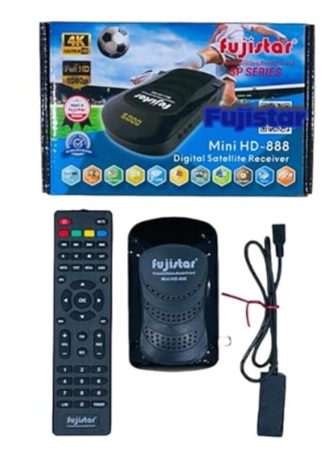 fujistar - Fujistar Digital Satellite Receiver UHD 4K Receiver Dual Display Mini HD-888 Dual Sensor Red/Black (Satellite Receiver 4K) - Image 1