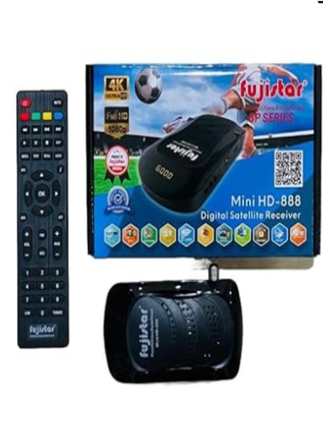 fujistar - Fujistar Digital Satellite Receiver UHD 4K Receiver Dual Display Mini HD-888 Dual Sensor Red/Black (Satellite Receiver 4K) - Image 1