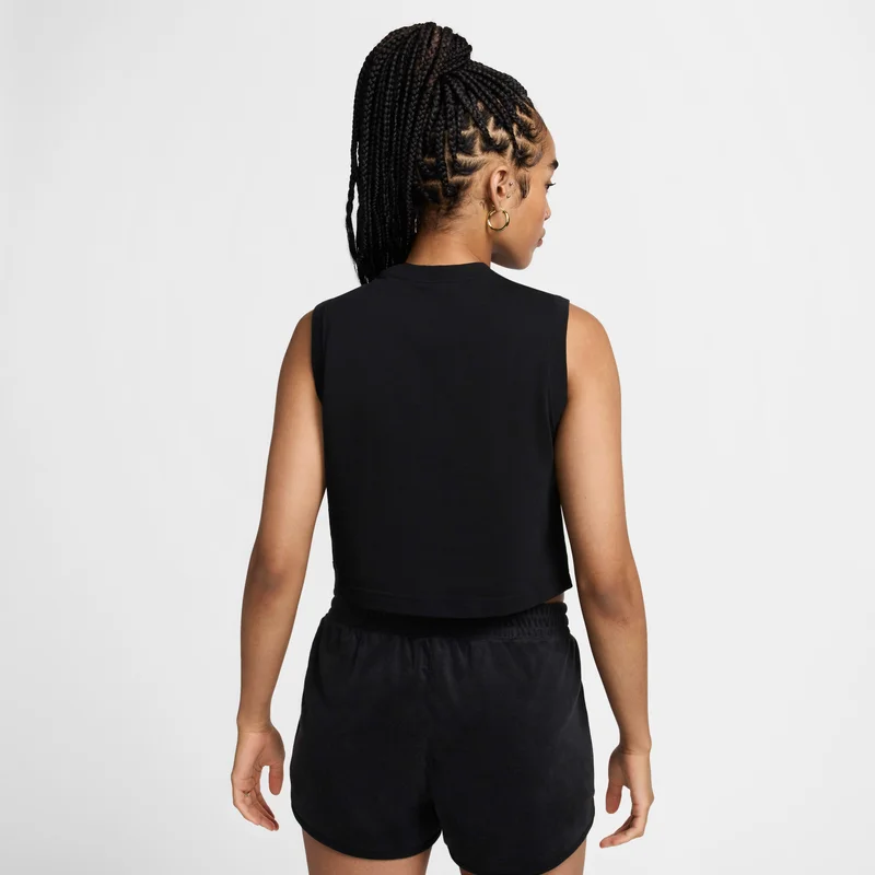 Nike Black Women's Court Heritage Cropped Tennis Tank Top for Women | Best Price UAE