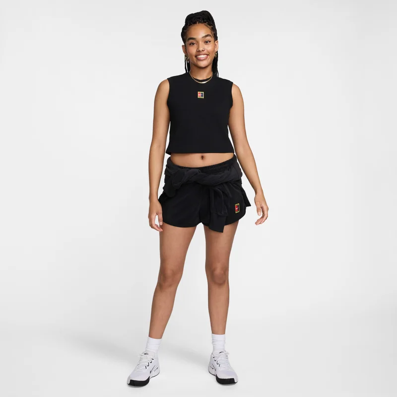 Nike Black Women's Court Heritage Cropped Tennis Tank Top for Women | Best Price UAE