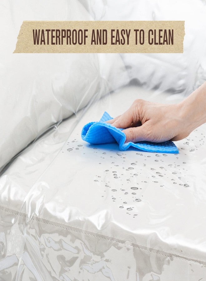 Houseables Plastic Couch Cover, Plastic Couch Covers for Pets, Sofa Protector, Clear Vinyl Slipcover, Furniture Protectors For Cats, Dogs, Storage, Waterproof, Pet Pee Urine Proof, Scratch, Heavy Duty - Image 5