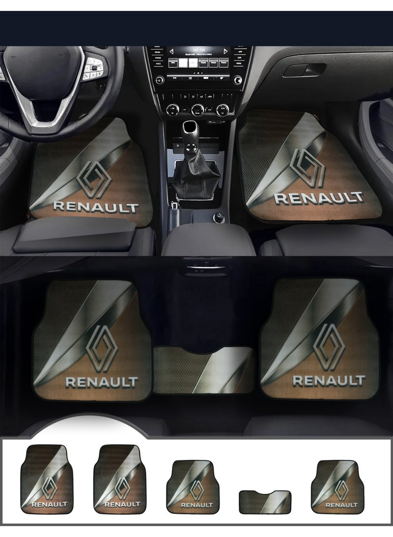 Universal Car Floor Mats Set 5 Pieces Compatible With Renault Vehicles Anti Slip Design Durable Easy To Clean Protects Interior From Dirt Dust Mud Water And Daily Spills Front Rear And Center Mats For Daily Use - Image 5